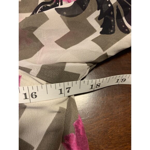 Alfani Paisley Floral Rhinestone Casual Blouse Size P/S - Picture 5 of 8